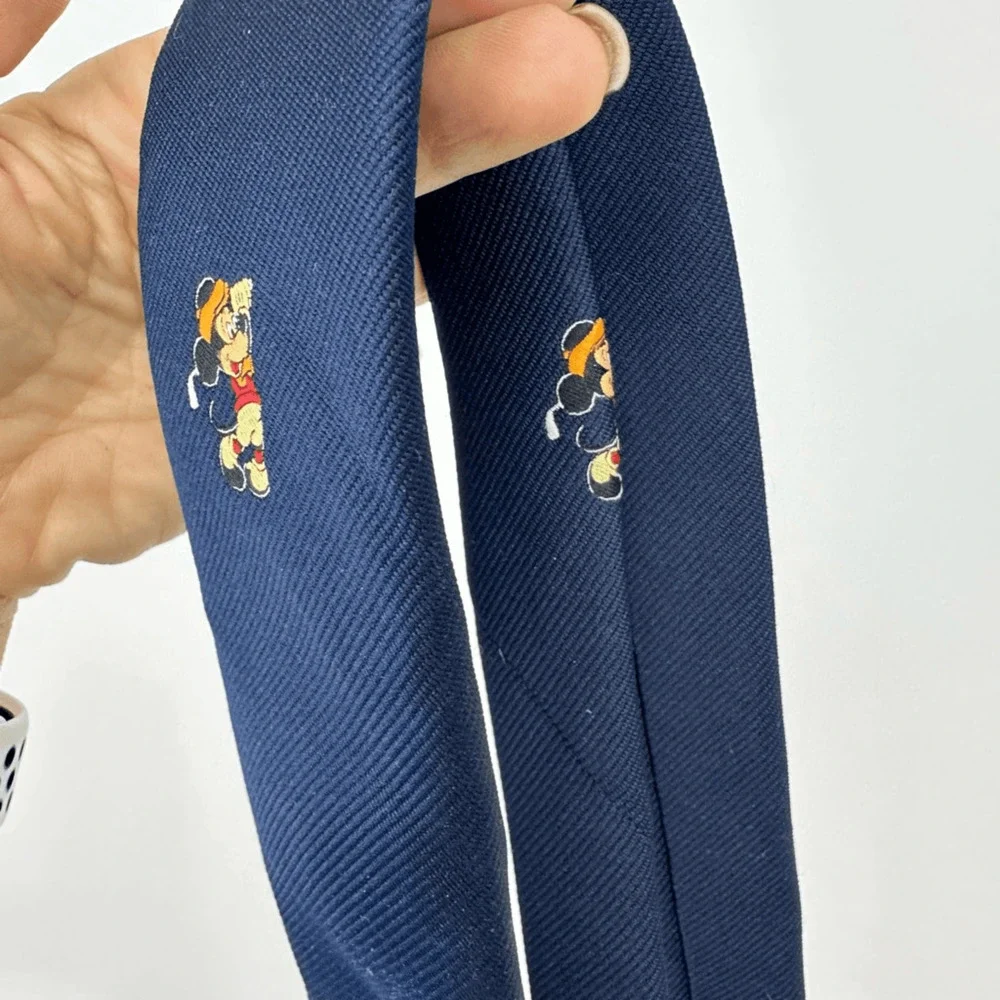 Vintage Cervantes Mickey Mouse Neck Tie Polyester Disney Navy USA Made